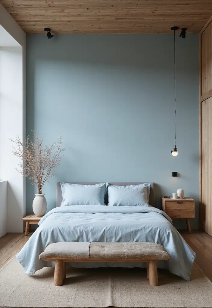 30 Light Blue Bedroom Ideas That Feel Airy Fresh & Serene - 15. Serene Zen