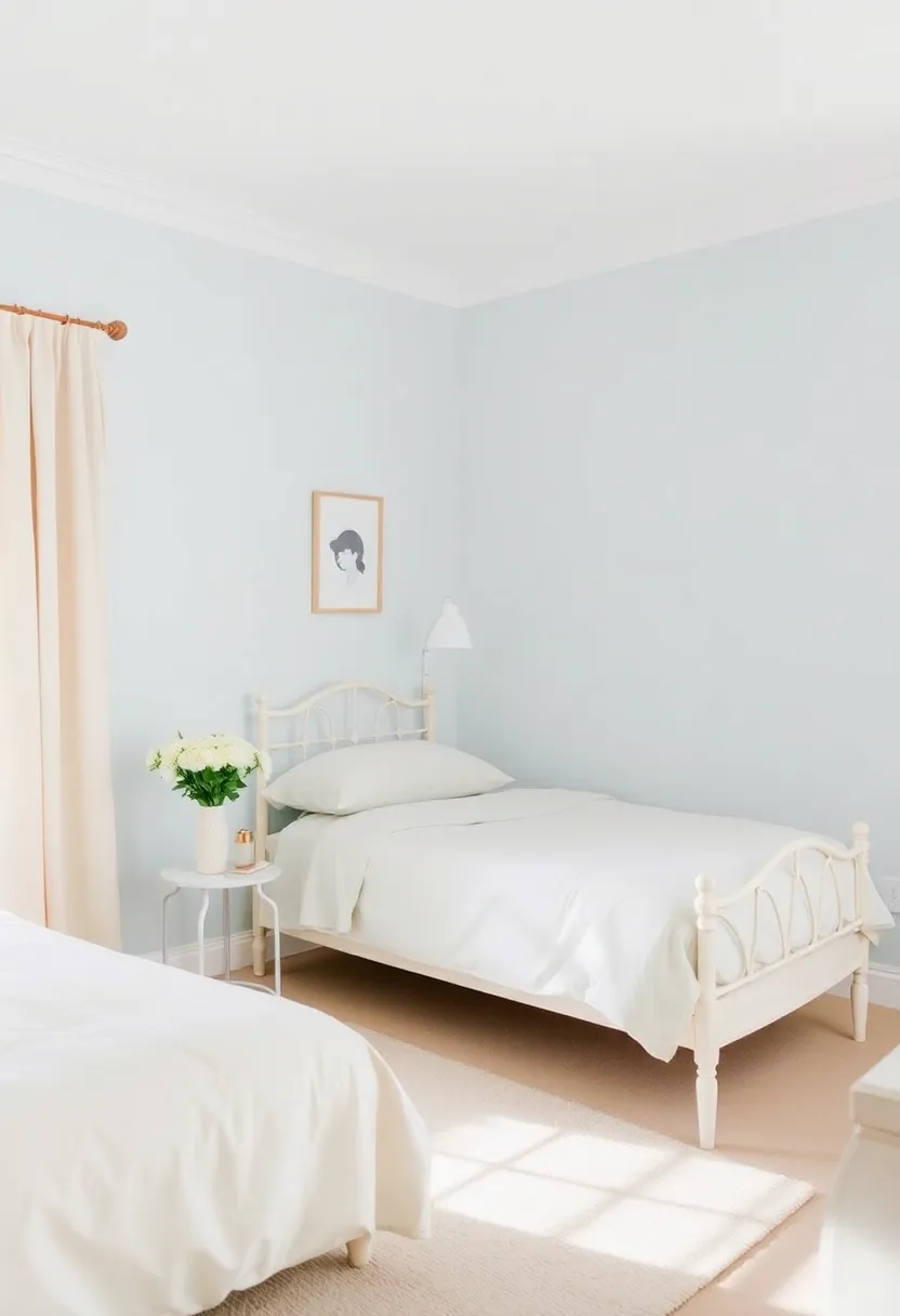 30 Light Blue Bedroom Ideas That Feel Airy Fresh & Serene - 19. Contrast with Cream
