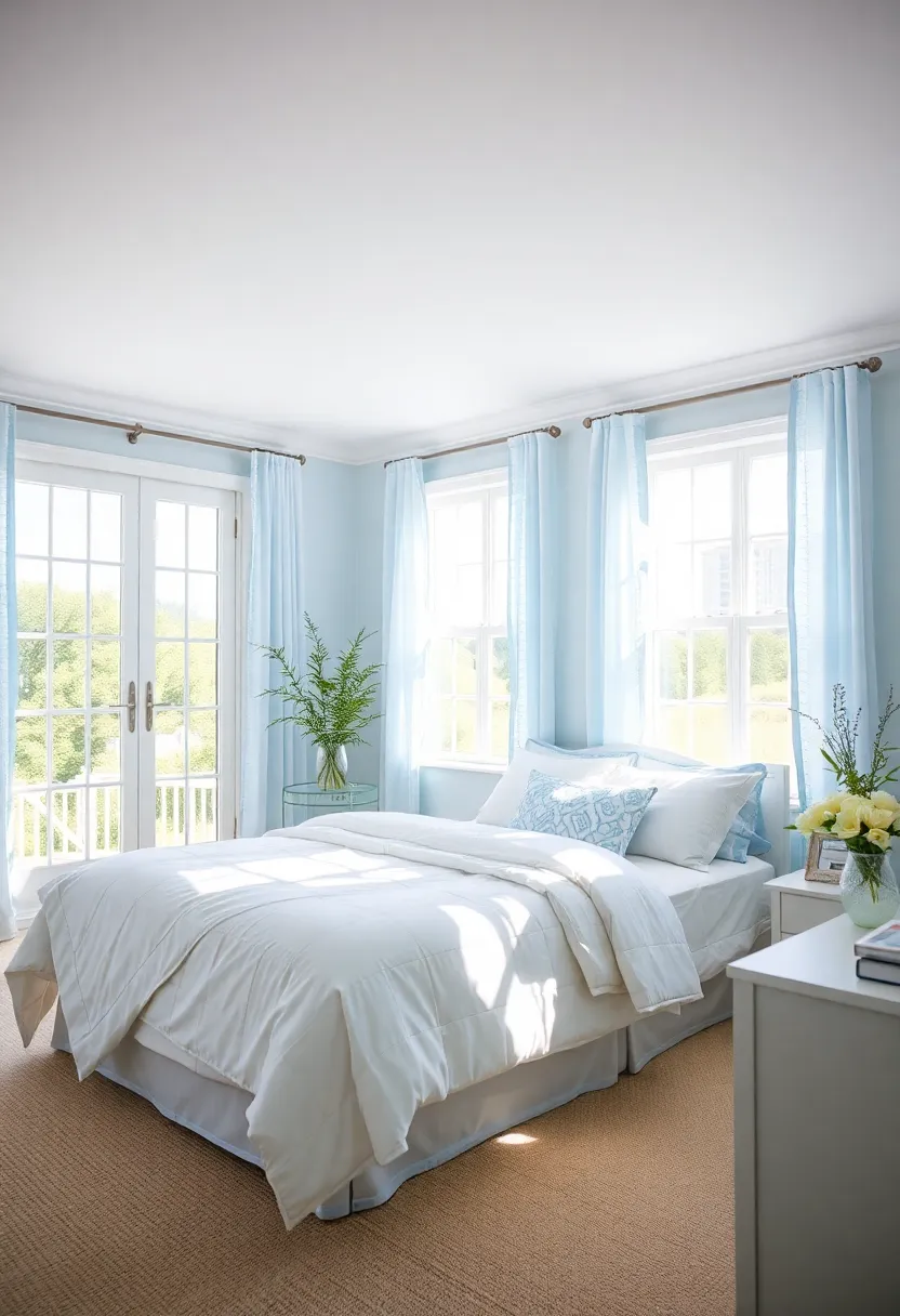 30 Light Blue Bedroom Ideas That Feel Airy Fresh & Serene - 29. Natural Light Emphasis