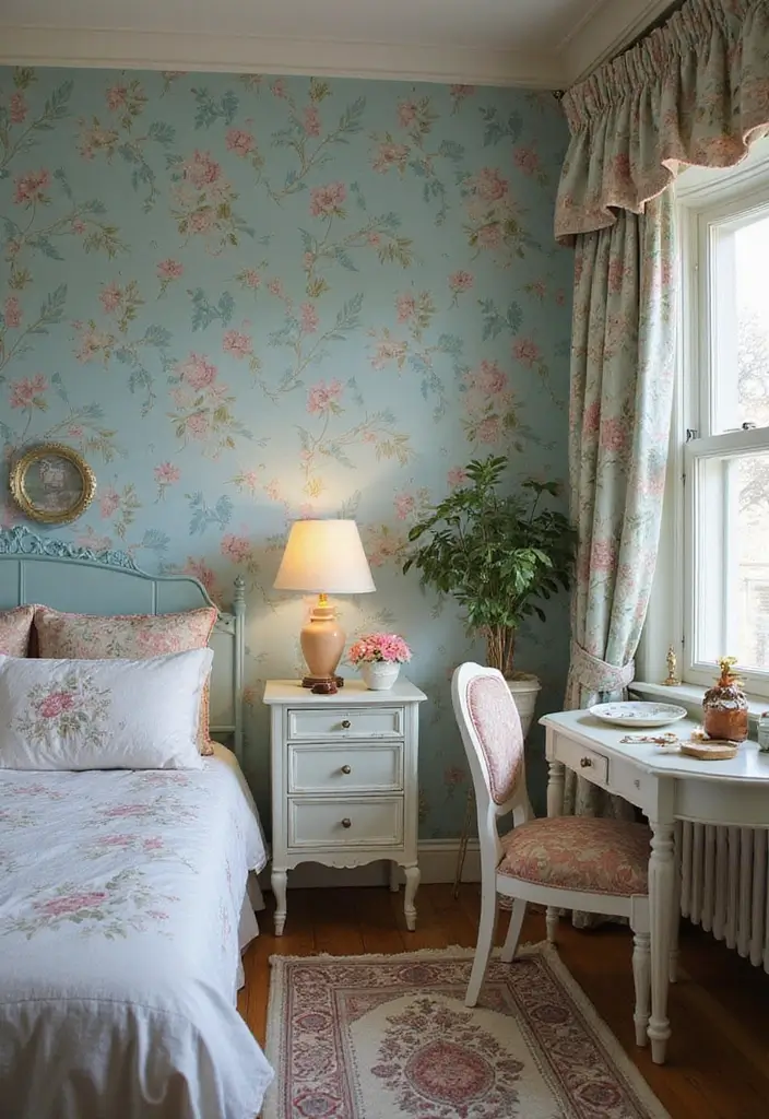 30 Light Blue Bedroom Ideas That Feel Airy Fresh & Serene - 4. Vintage Charm