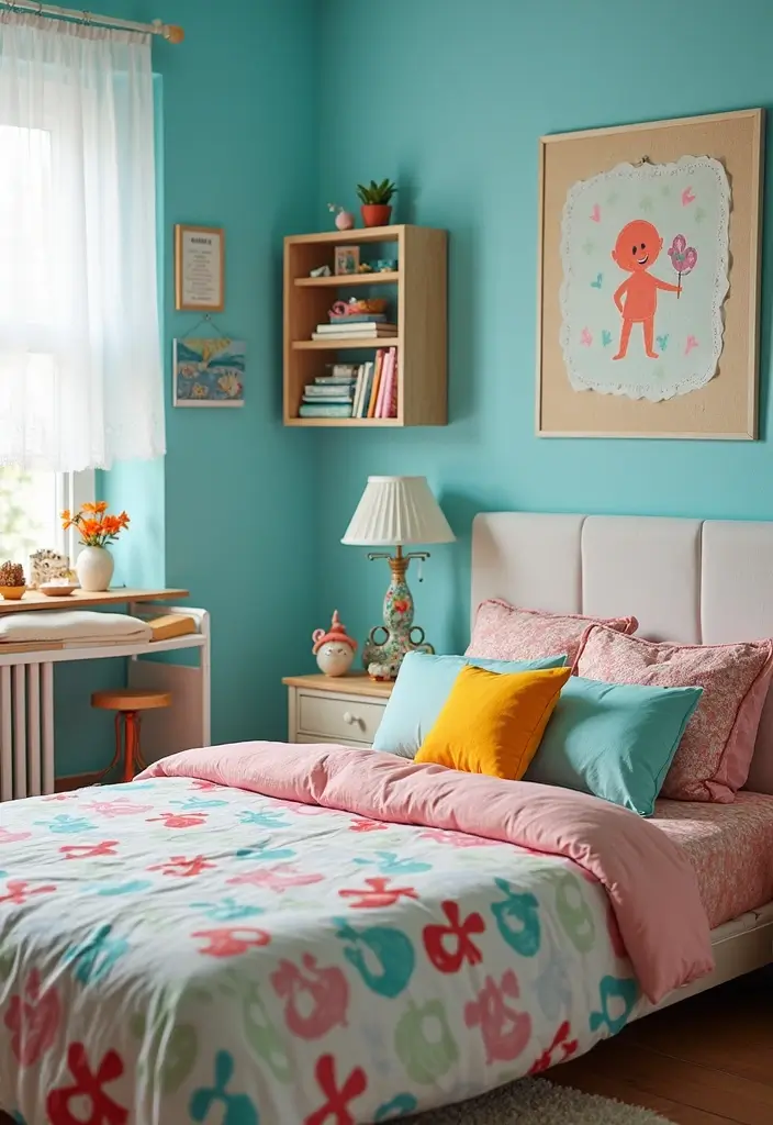 30 Light Blue Bedroom Ideas That Feel Airy Fresh & Serene - 6. Fresh and Fun Accessories