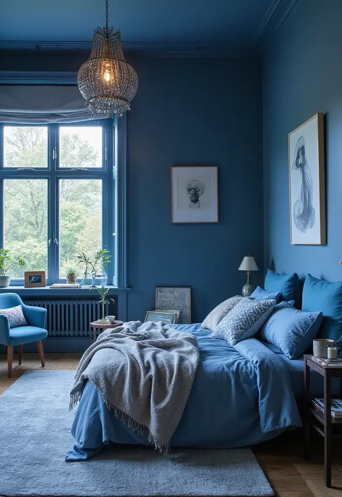 30 Light Blue Bedroom Ideas That Feel Airy Fresh & Serene - 9. Layering Shades of Blue