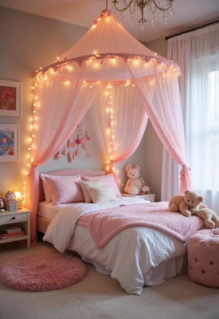 30 Toddler Girls Bedroom Ideas That Are Cute & Whimsical - 1. Fairy Tale Canopy Beds