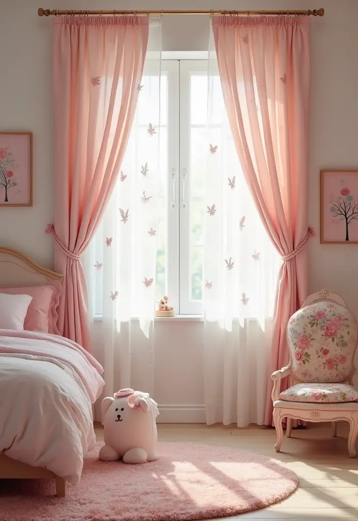 30 Toddler Girls Bedroom Ideas That Are Cute & Whimsical - 12. Fairy Tale Curtains