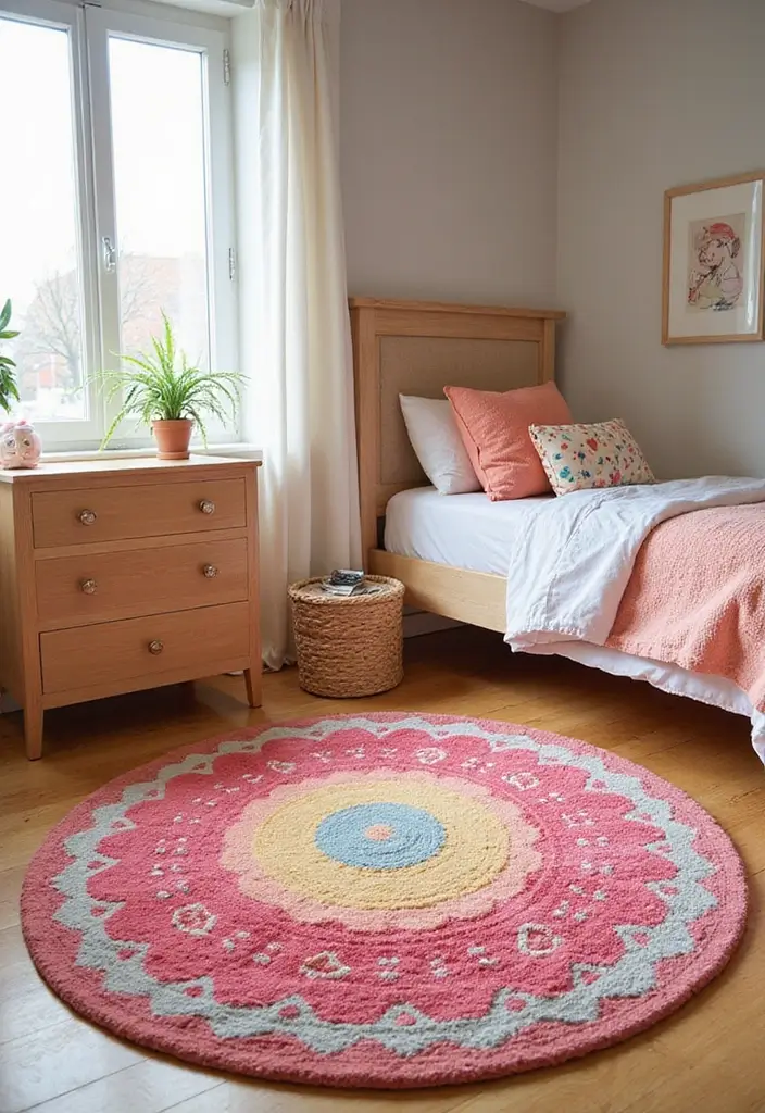 30 Toddler Girls Bedroom Ideas That Are Cute & Whimsical - 14. Colorful Rugs