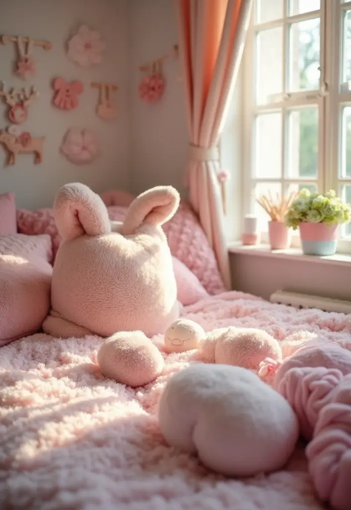 30 Toddler Girls Bedroom Ideas That Are Cute & Whimsical - 28. Soft and Cozy Textures
