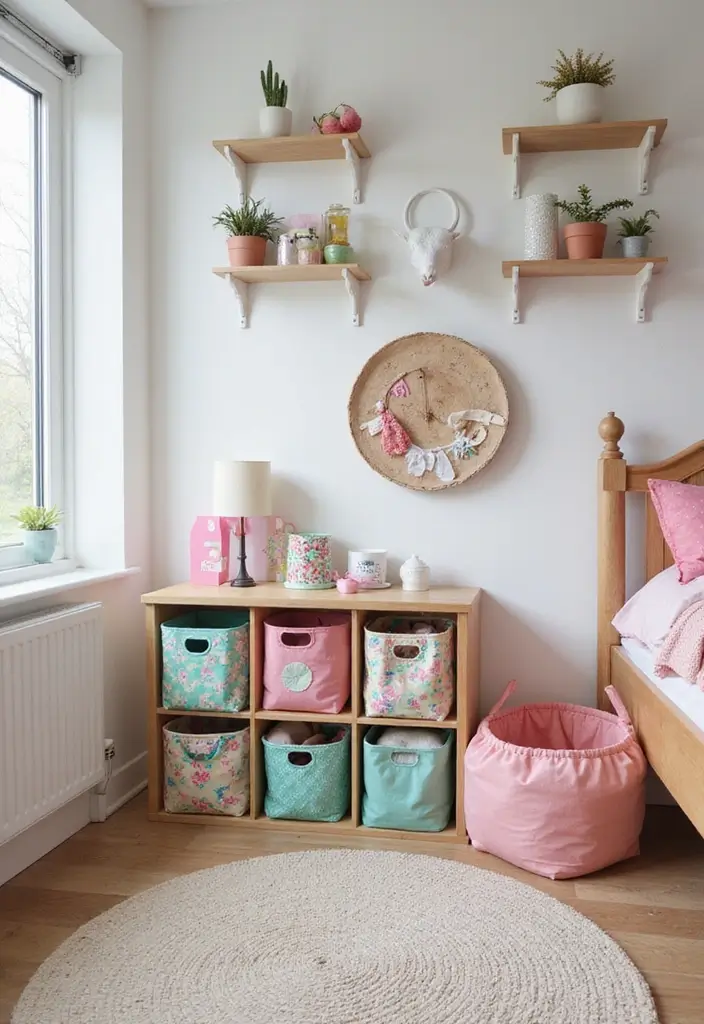 30 Toddler Girls Bedroom Ideas That Are Cute & Whimsical - 5. Creative Storage Solutions