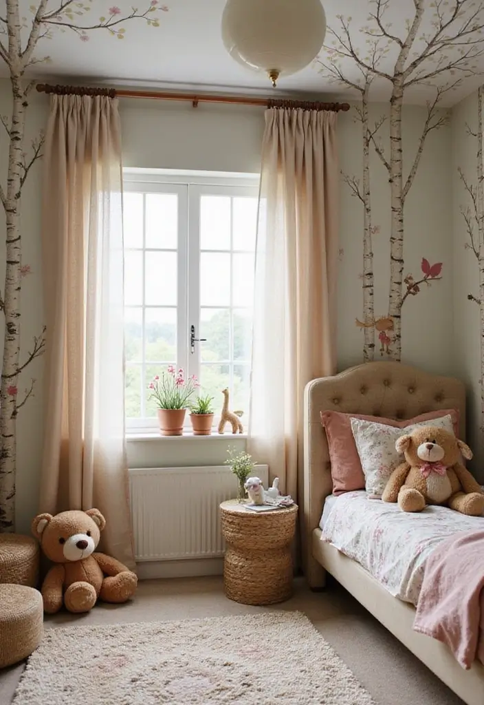 30 Toddler Girls Bedroom Ideas That Are Cute & Whimsical - 6. Enchanted Forest Decor