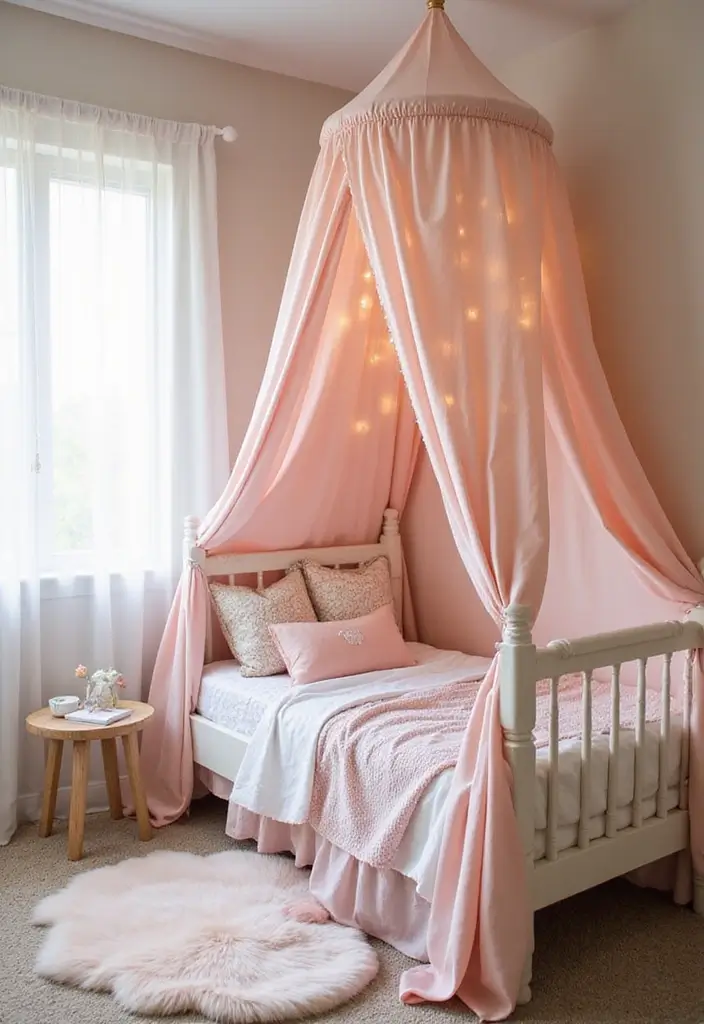 Easy DIY Baby Girl Room Decor You Can Try - 10. Dreamy Canopy Bed