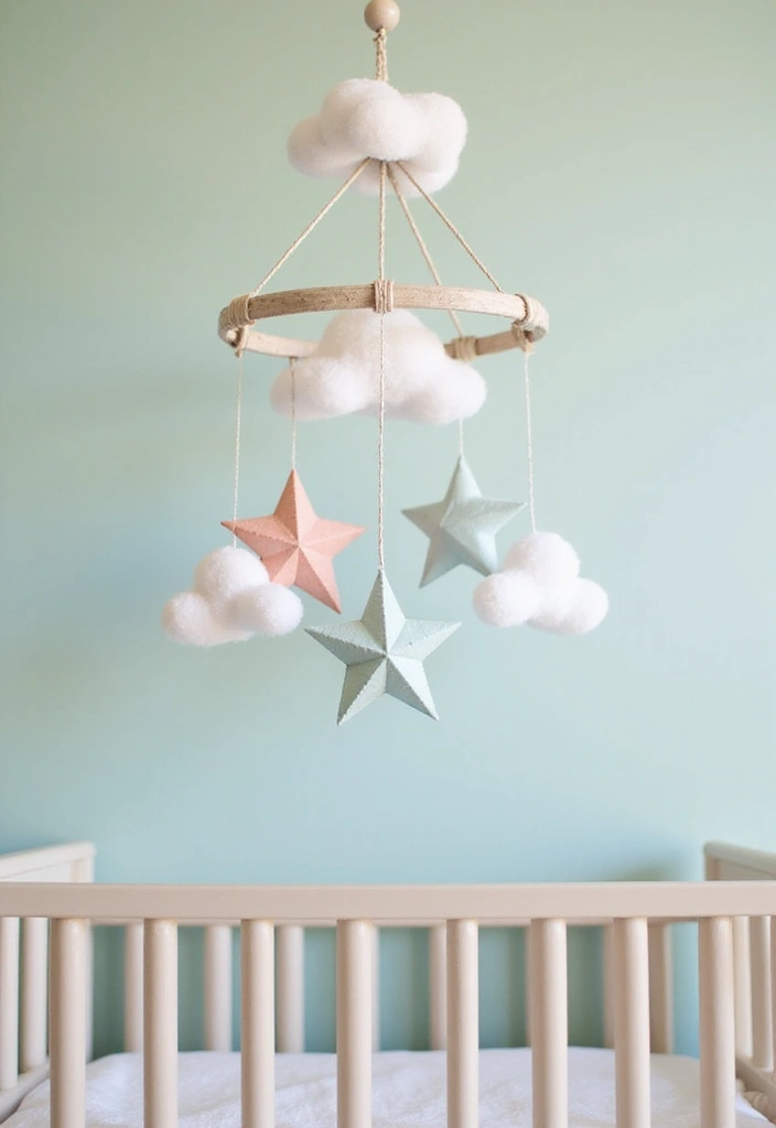 Easy DIY Baby Girl Room Decor You Can Try - 2. Whimsical Hanging Mobiles