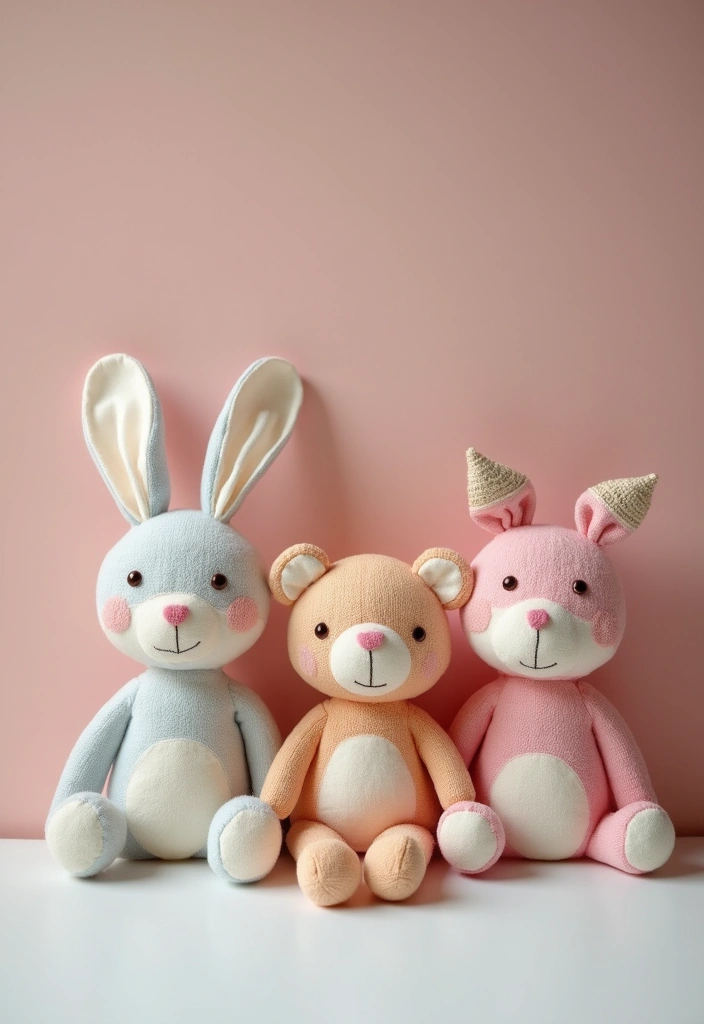 Easy DIY Baby Girl Room Decor You Can Try - 7. Handcrafted Soft Toys