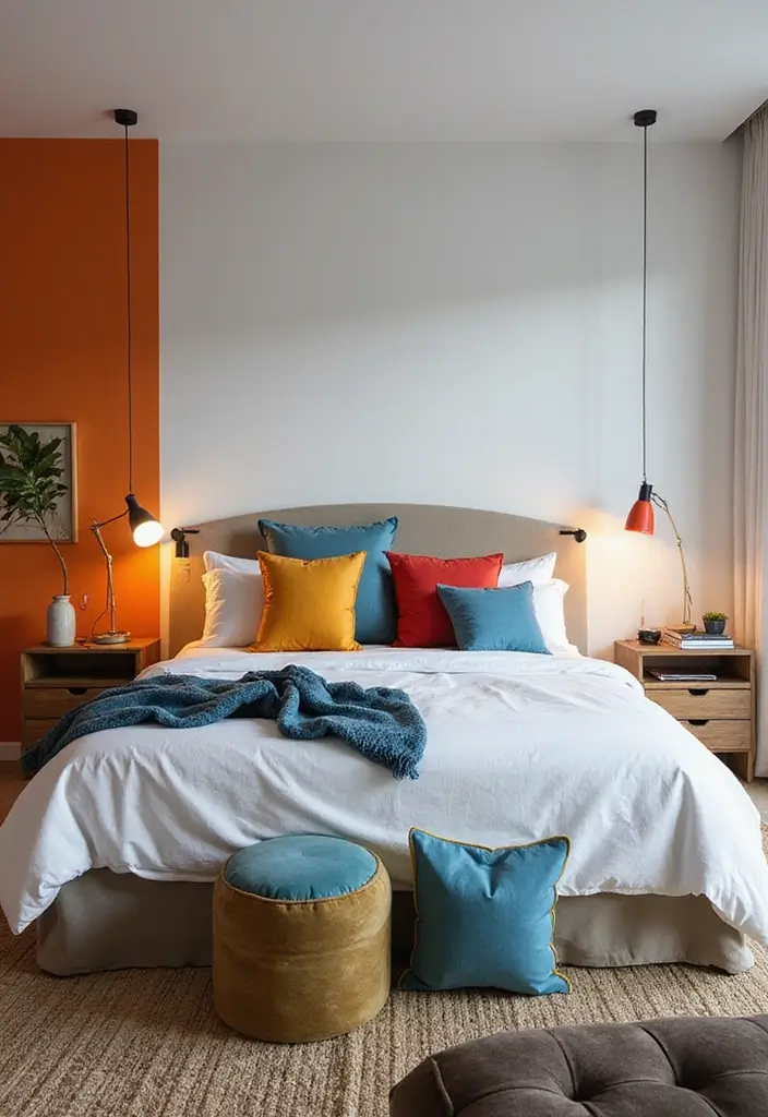 Transform Your Space with 27 Modern Bedroom Trends of 2026 - 19. Colorful Accents