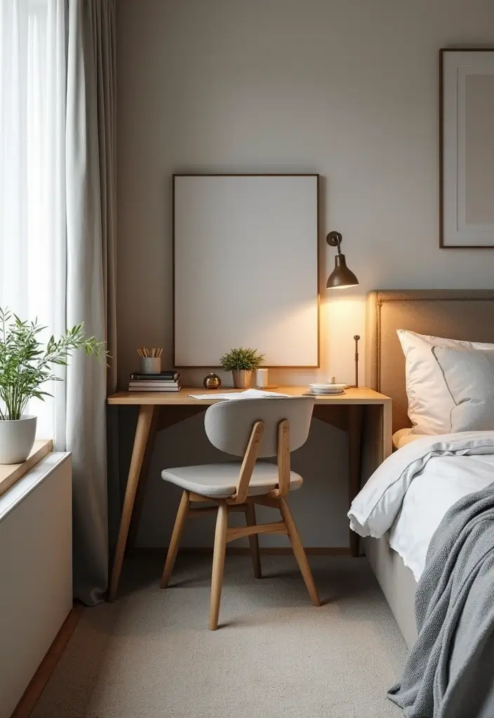 Transform Your Space with 27 Modern Bedroom Trends of 2026 - 23. Personal Workspace