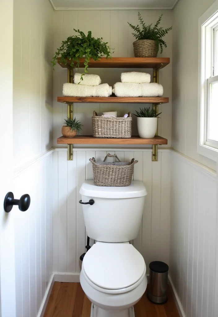 12 Small Camper Bathrooms With Smart Layouts - 2. Over-the-Toilet Storage