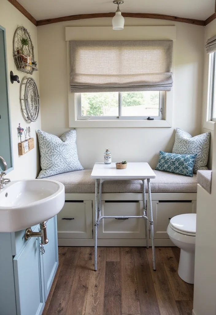 12 Small Camper Bathrooms With Smart Layouts - 7. Multi-Functional Furnishings