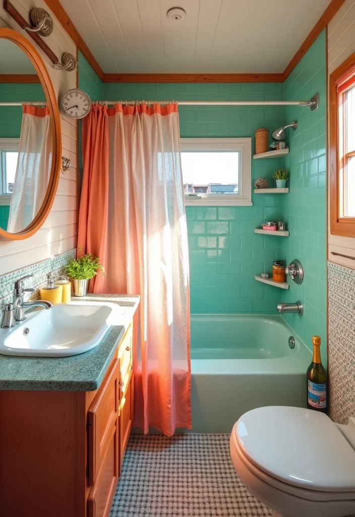 12 Small Camper Bathrooms With Smart Layouts - 8. Creative Use of Colors
