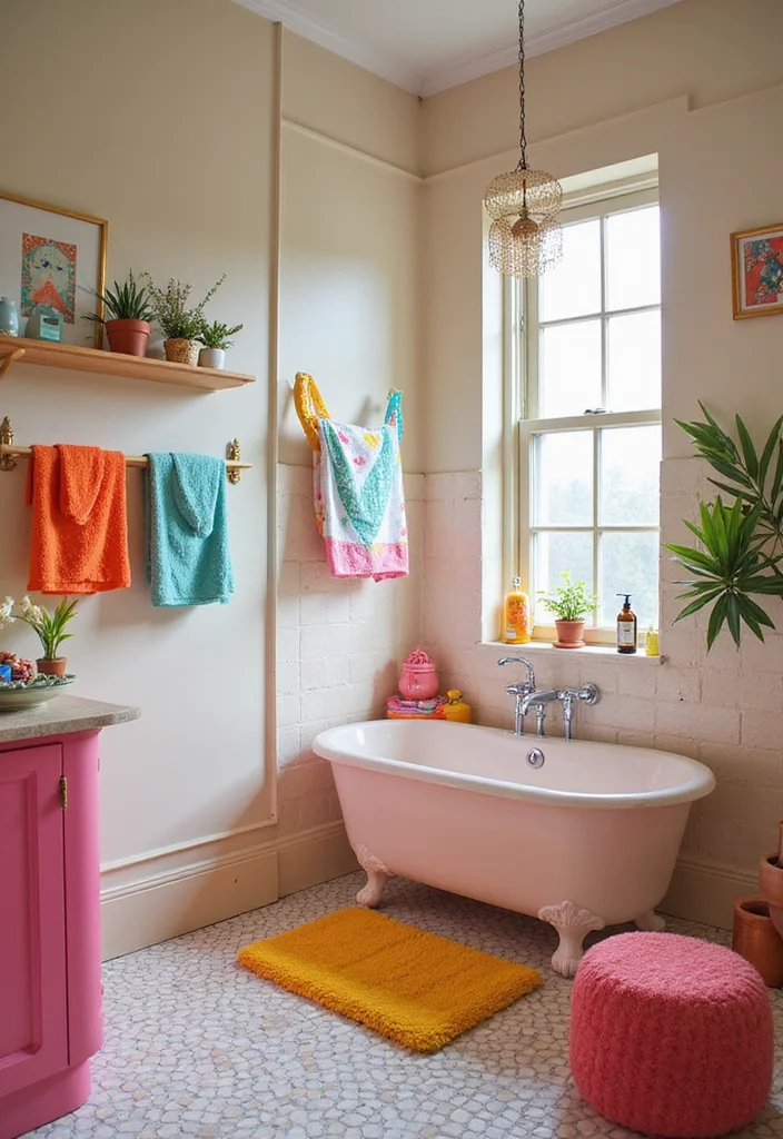 14 Bathroom In Bedroom Design Ideas You'll Love - 13. Colorful Accessories