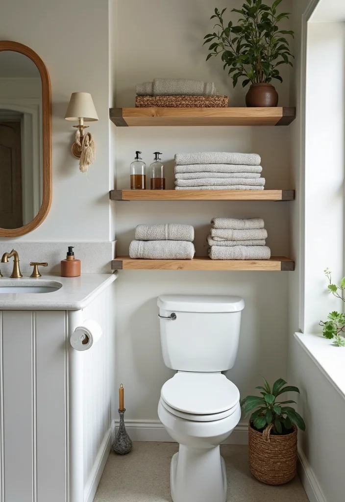 14 Bathroom In Bedroom Design Ideas You'll Love - 6. Stylish Open Shelving