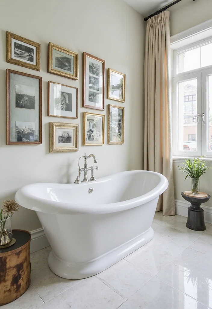 14 Bathroom Photo Wall Ideas for a Personal Touch - 7. Mirrored Elements