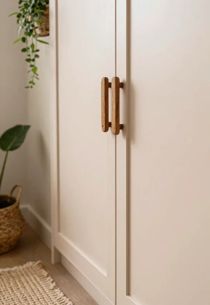 14 Bedroom Closet Door Hardware Ideas For A Fresh Update - 1. Reclaimed Wood Pulls