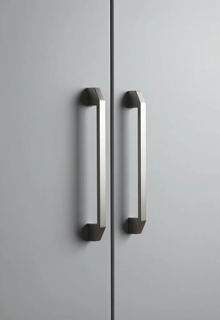 14 Bedroom Closet Door Hardware Ideas For A Fresh Update - 10. Modern Geometric Shapes
