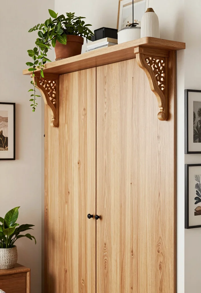 14 Bedroom Closet Door Hardware Ideas For A Fresh Update - 13. Decorative Brackets