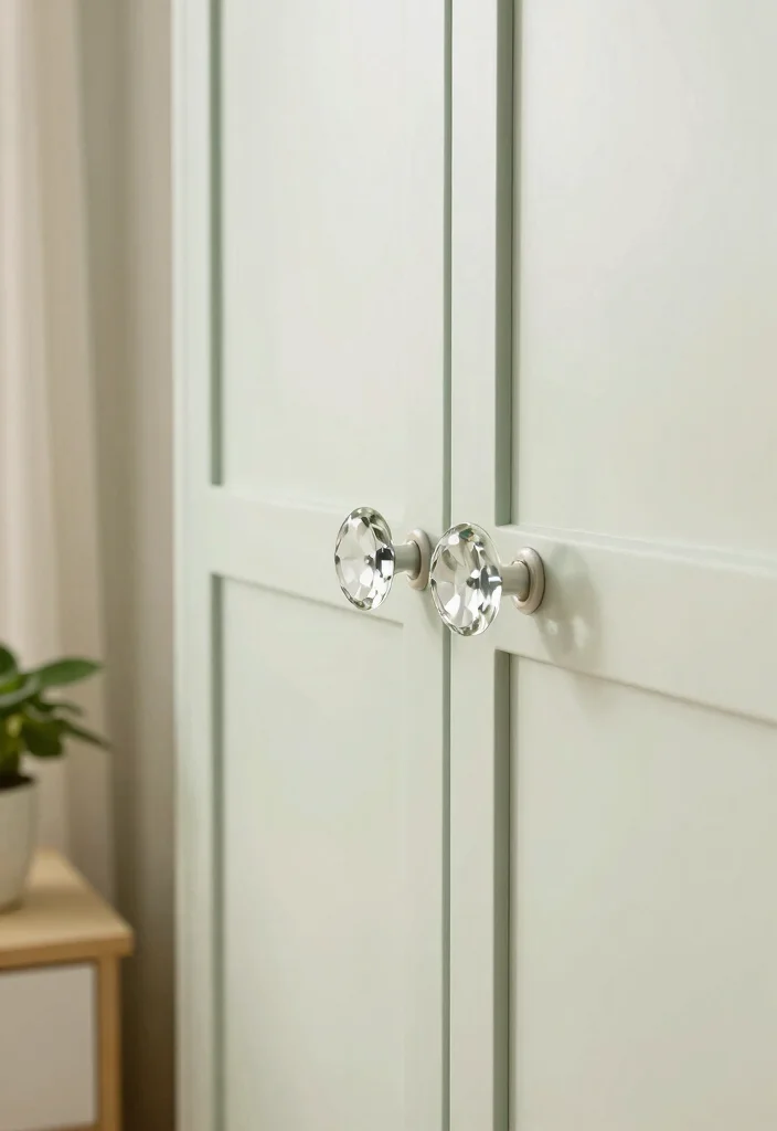 14 Bedroom Closet Door Hardware Ideas For A Fresh Update - 2. Vintage Glass Knobs