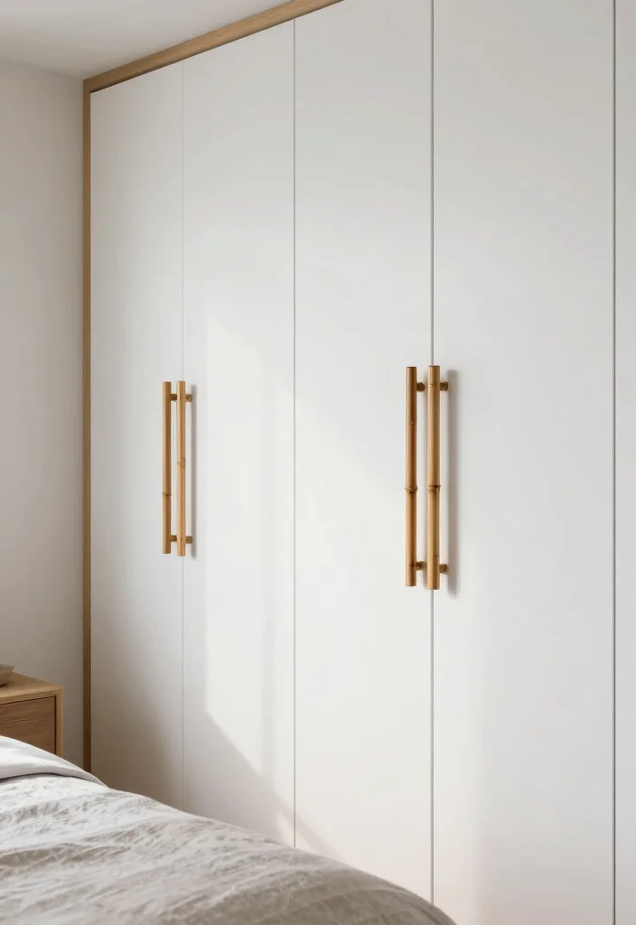 14 Bedroom Closet Door Hardware Ideas For A Fresh Update - 3. Bamboo Handles