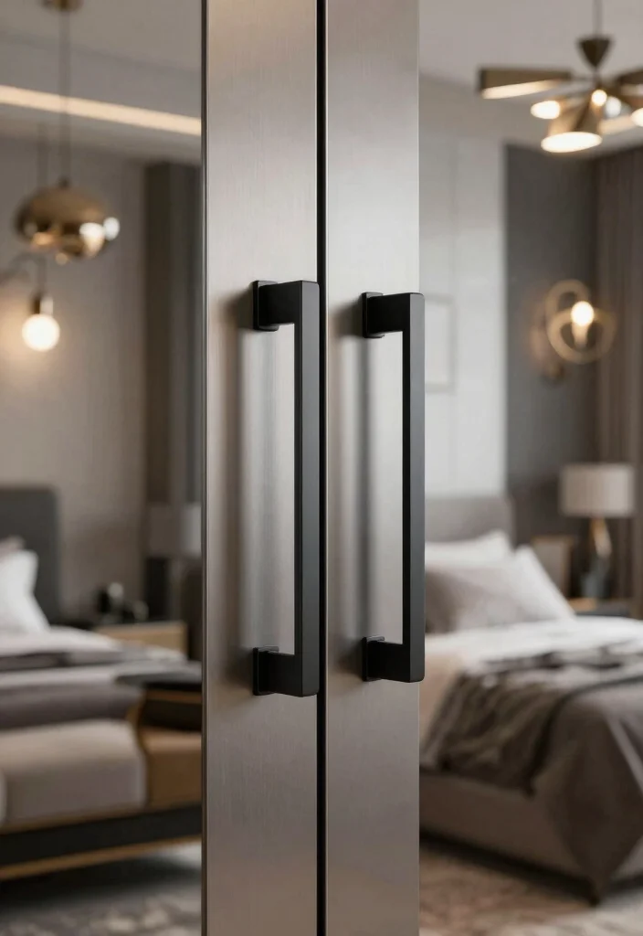14 Bedroom Closet Door Hardware Ideas For A Fresh Update - 4. Metal Accents
