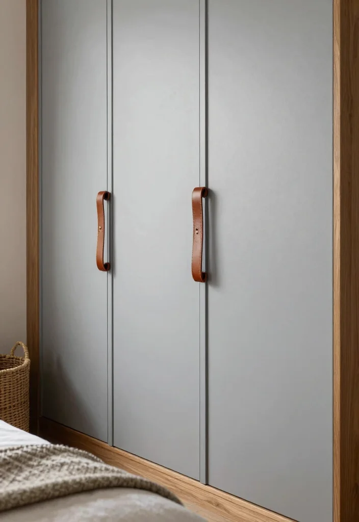 14 Bedroom Closet Door Hardware Ideas For A Fresh Update - 5. Leather Straps