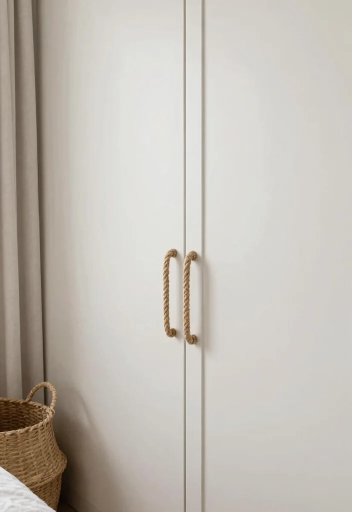 14 Bedroom Closet Door Hardware Ideas For A Fresh Update - 8. Simple Rope Handles