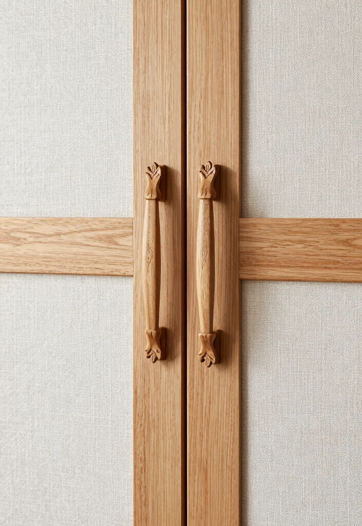 14 Bedroom Closet Door Hardware Ideas For A Fresh Update - 9. Custom Wooden Handles