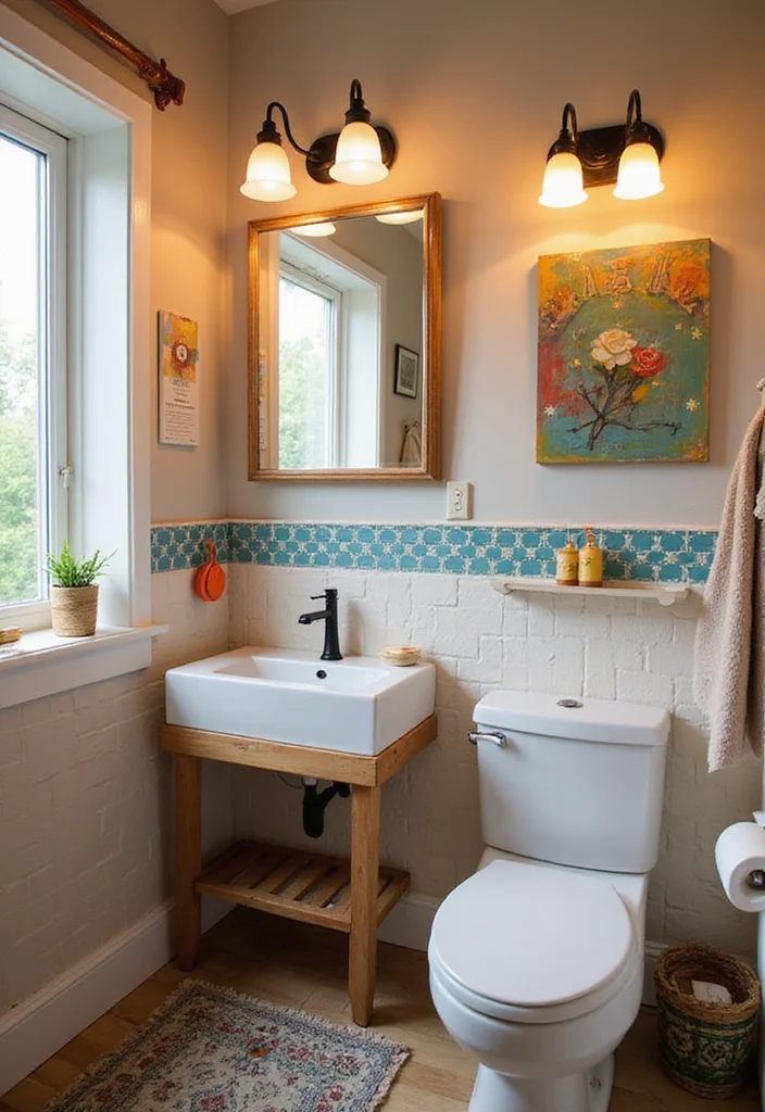 14 Black Bathroom Light Fixture Ideas With Edge - 12. Retro Inspired Designs