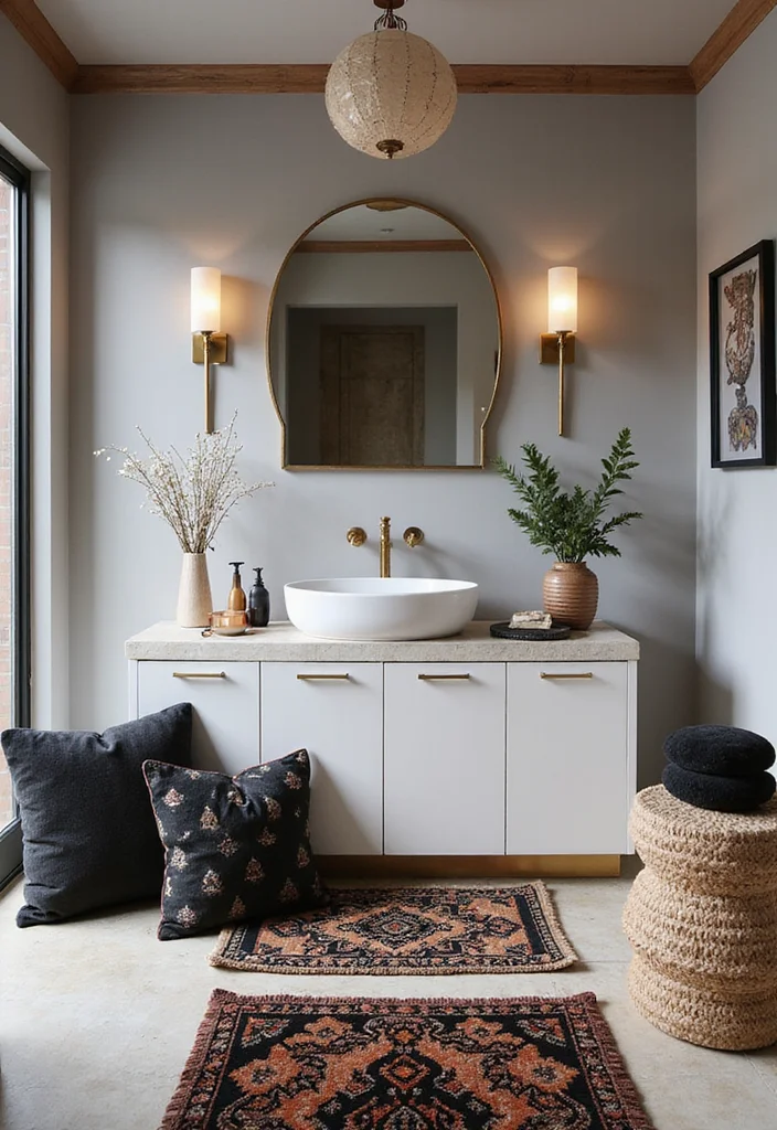 14 Black and Copper Bathroom Design Ideas - 13. Dual Tones in Decor