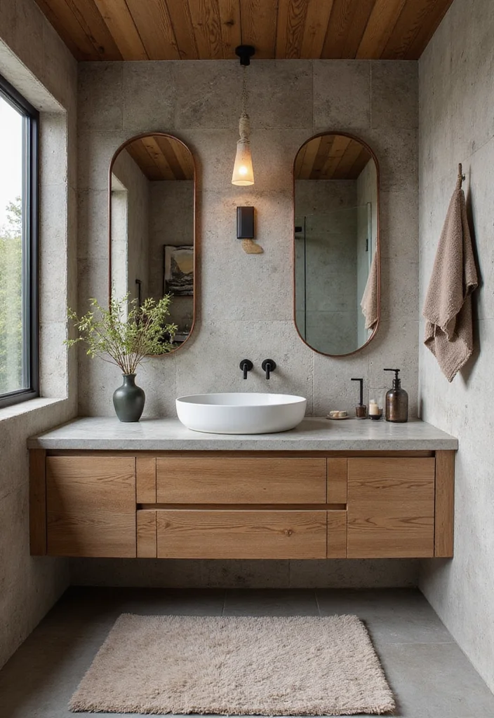 14 Black and Copper Bathroom Design Ideas - 14. Inspiration from Nature