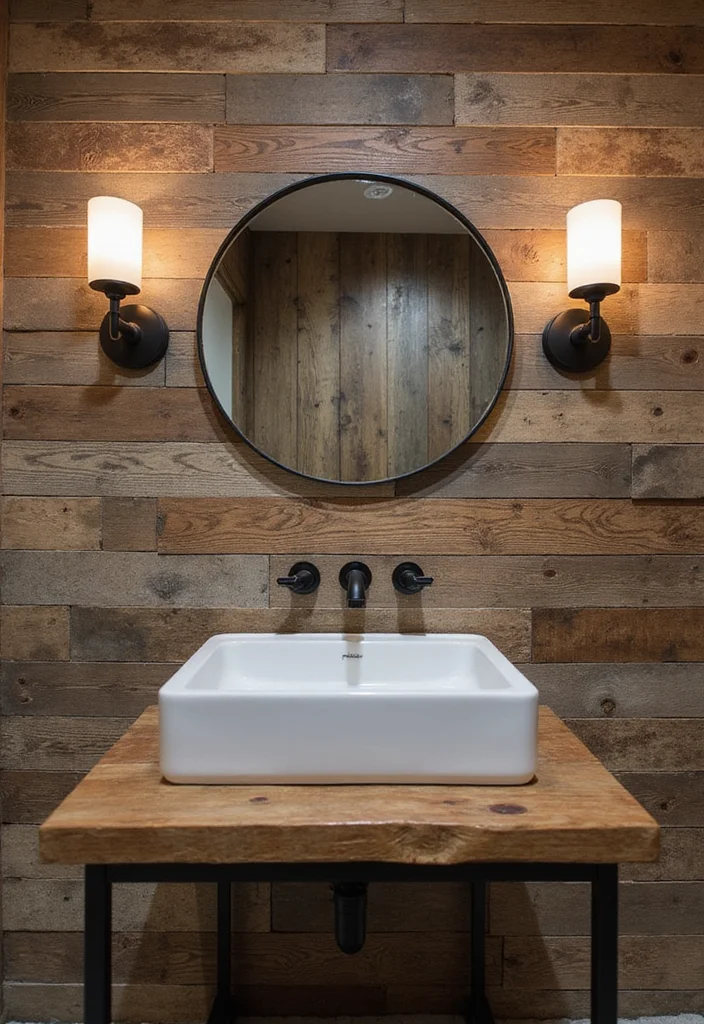 14 Black and Copper Bathroom Design Ideas - 6. Textured Walls