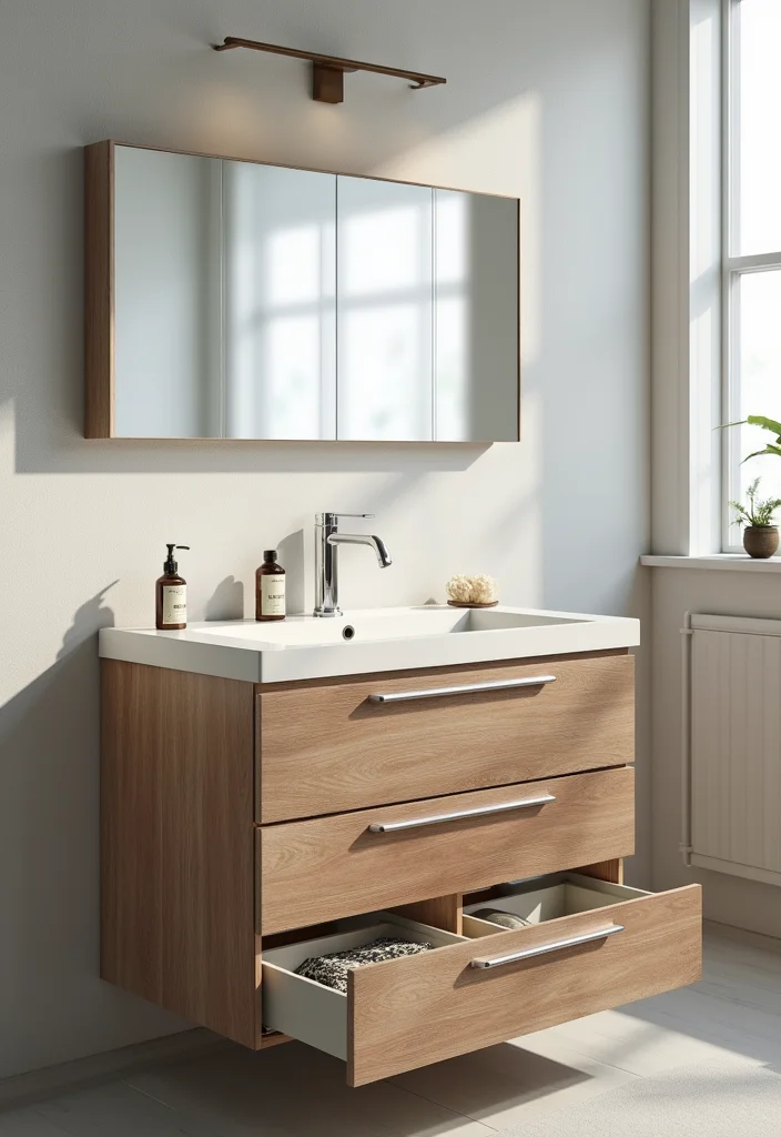 14 Built In Bathroom Vanity Ideas for Small Spaces - 11. Multi-functional Vanity