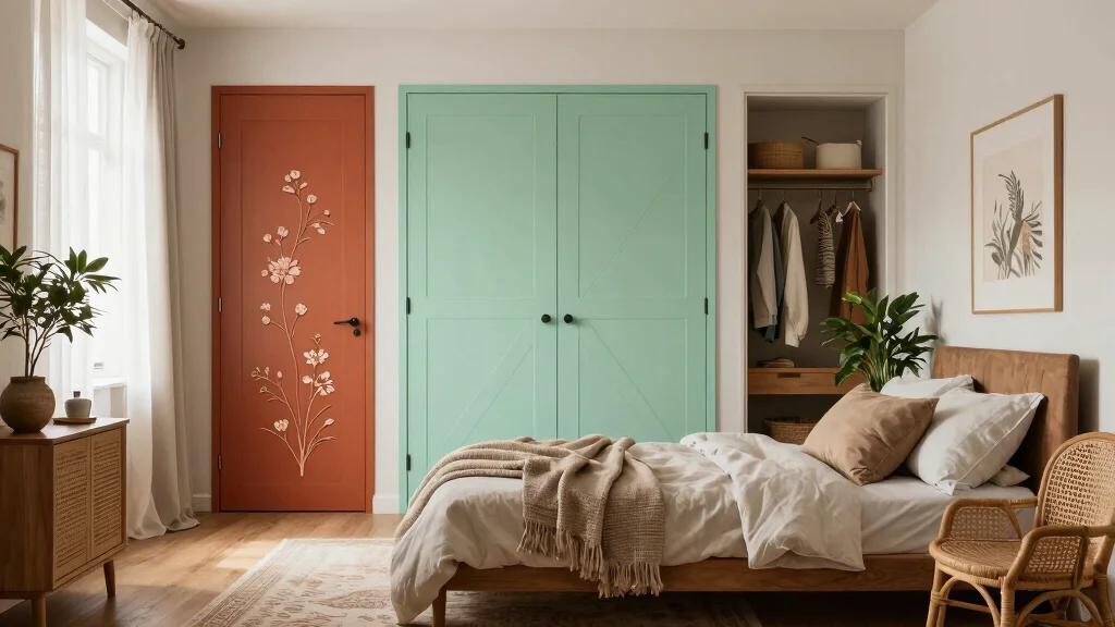 14 Closet Door Painting Ideas For Aesthetic Bedrooms