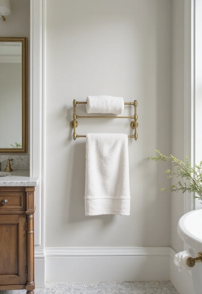 14 Coquette Bathroom Decor Ideas With Soft Aesthetic - 11. Delicate Towel Holders