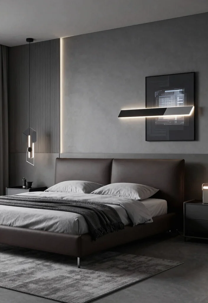 14 Dark Brown Bed Frame Bedroom Ideas For Girls With Style - 13. Futuristic Flair: Modern Innovation