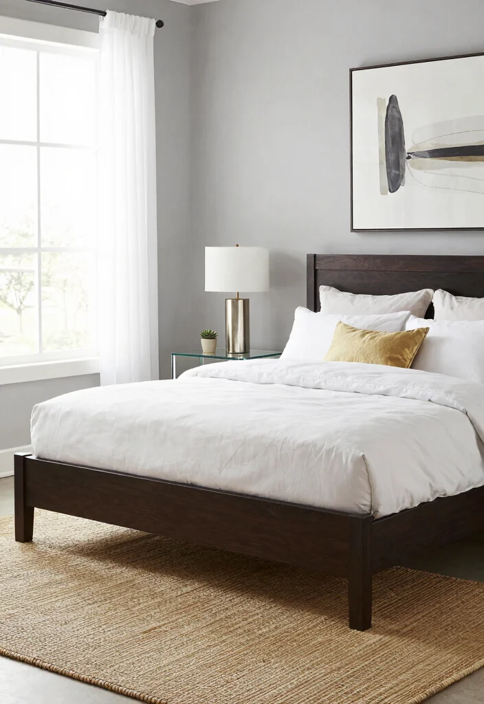 14 Dark Brown Bed Frame Farmhouse Bedroom Ideas With Rustic Warmth - 1. Farmhouse Chic with a Touch of Modern