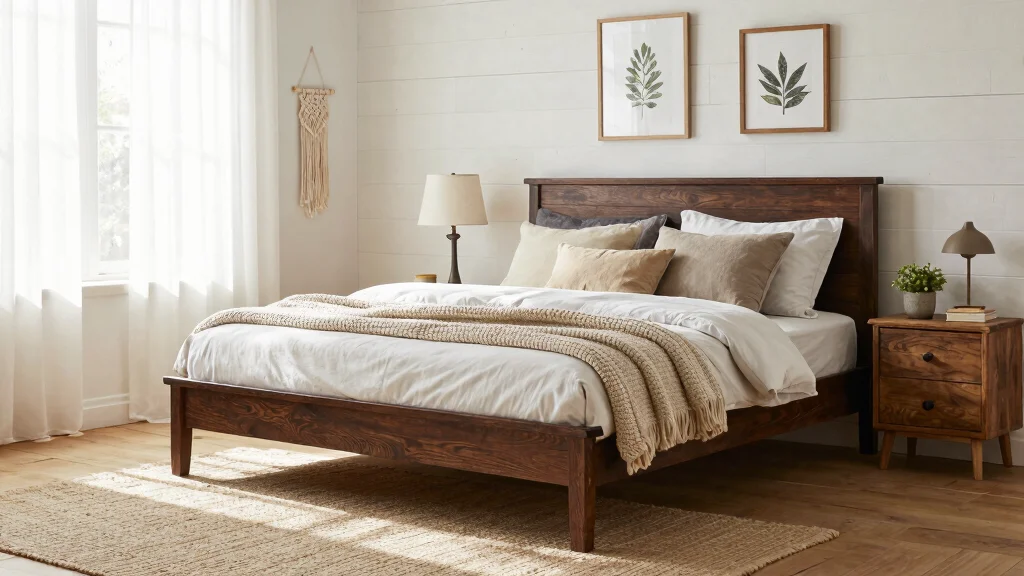 14 Dark Brown Bed Frame Farmhouse Bedroom Ideas With Rustic Warmth