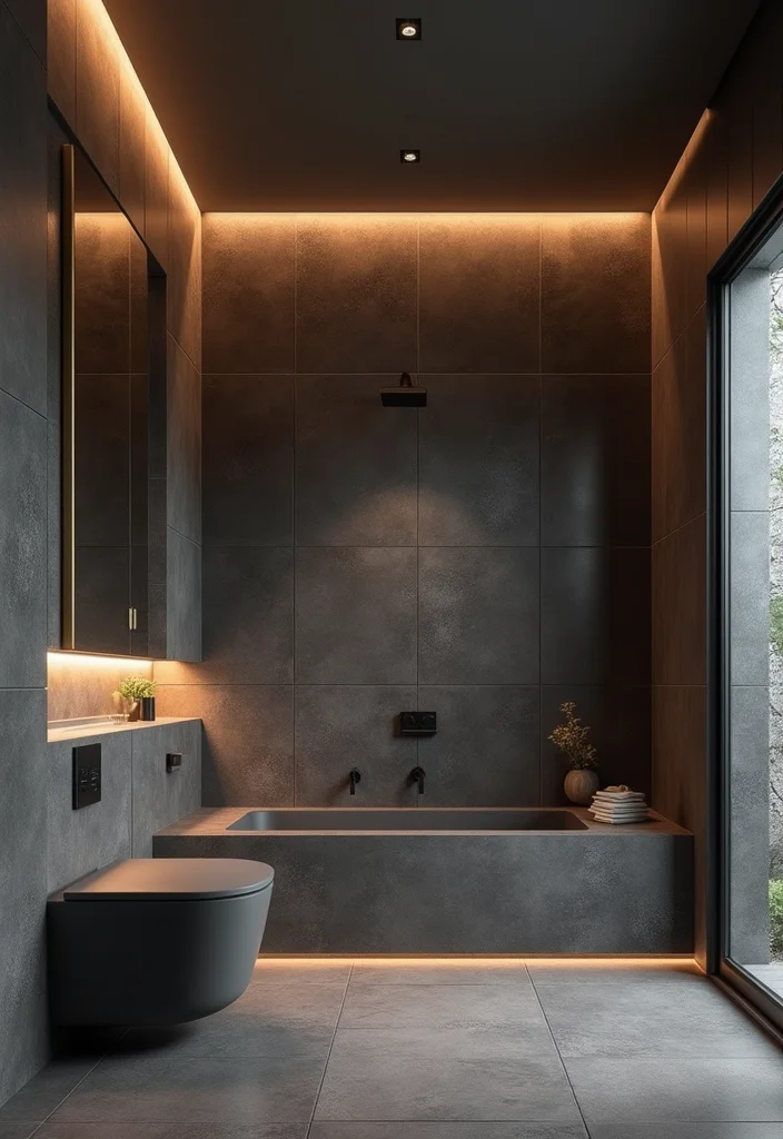 14 Dark Grey Tile Bathroom Ideas for Modern Homes - 3. Textured Finishes