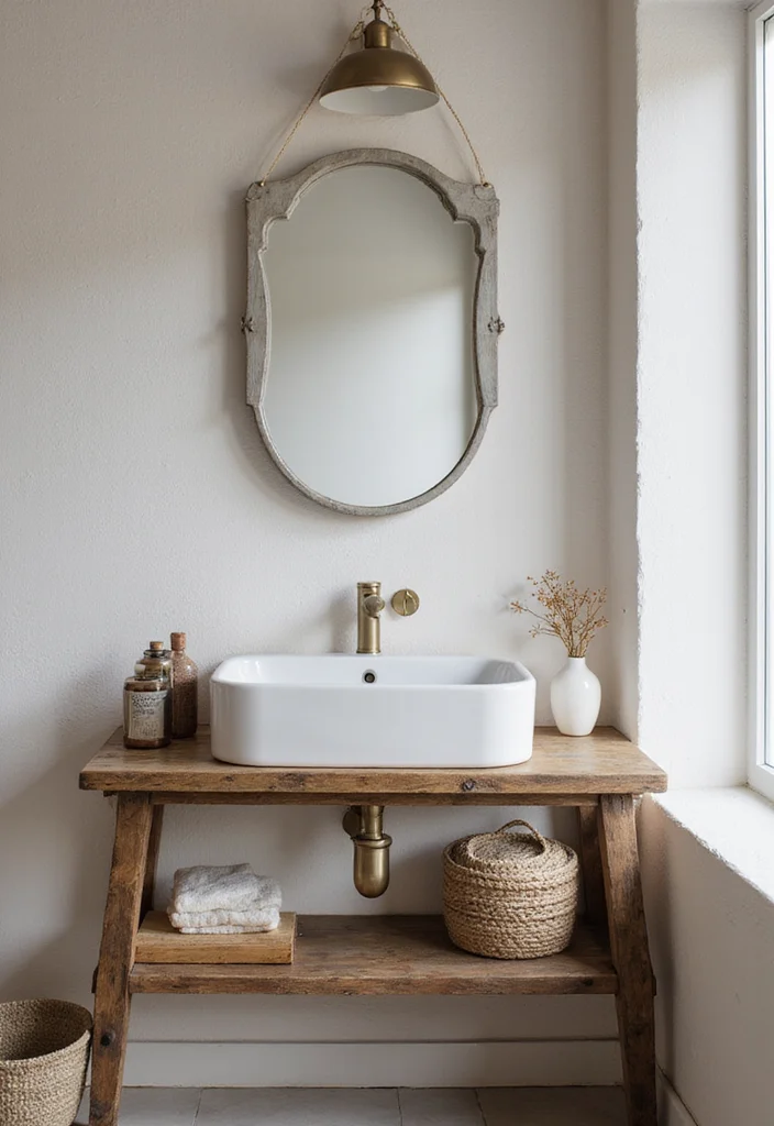 14 Farmhouse Bathroom Sink Ideas With Country Style - 8. Wall-Mounted Sink