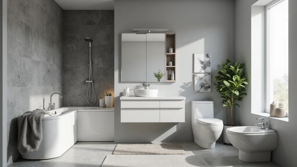 14 Grey Vanity Bathroom Wall Color Ideas