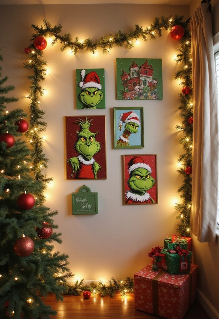 14 Grinch Bathroom Decor Ideas for Holiday Fun - 5. Grinch Wall Art