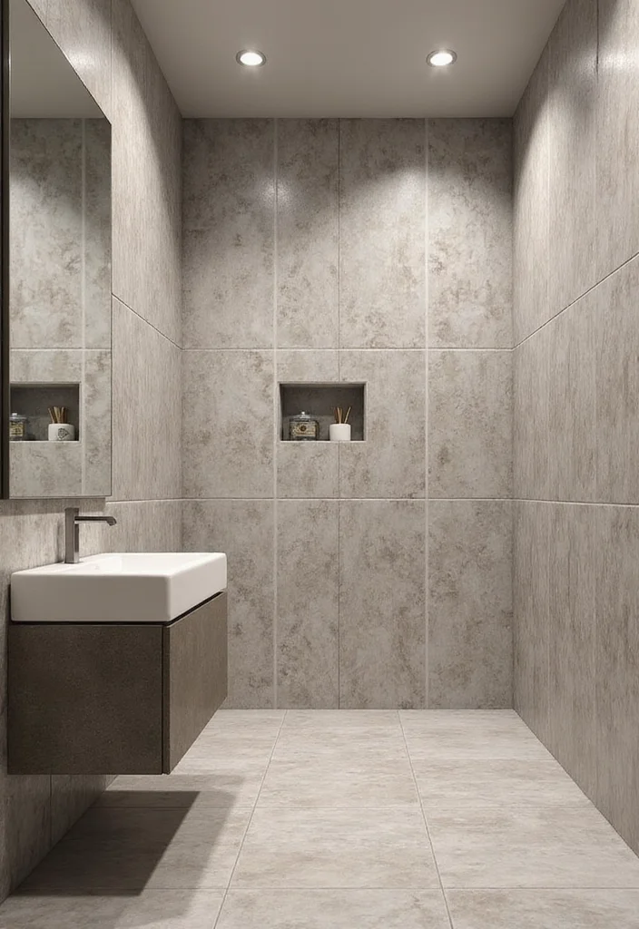 14 Metro Tile Bathroom Designs With Urban Style - 4. Textured and 3D Tiles