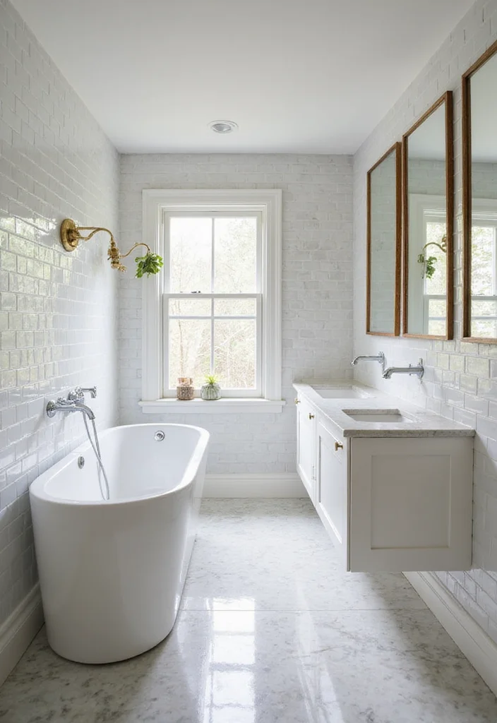 14 Metro Tile Bathroom Designs With Urban Style - 8. Glossy Finish for Shine