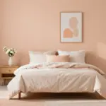 14 Peach Colour Minimalist Bedroom Ideas With Soft Calm