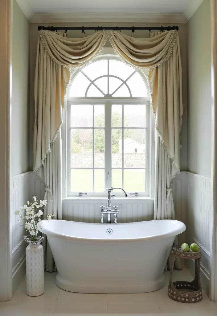 14 Small Bathroom Window Ideas for Light & Privacy - 14. Custom Treatments for Unique Spaces
